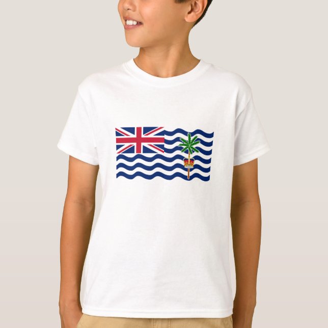 Camiseta Bandeira do Território Britânico do Oceano Índico (Frente)