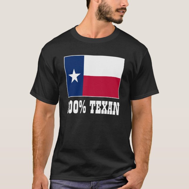 Camiseta Bandeira do Texas | 100% Texano (Frente)