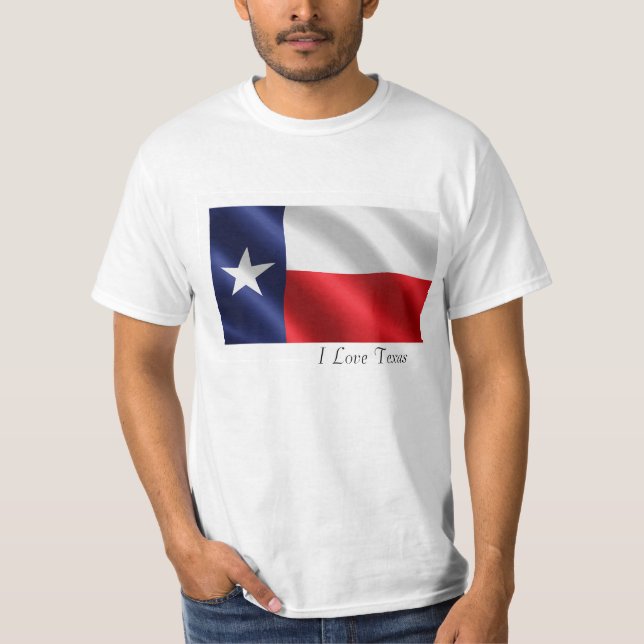 Camiseta Bandeira do Texas para Men-T-Shirt-White (Frente)
