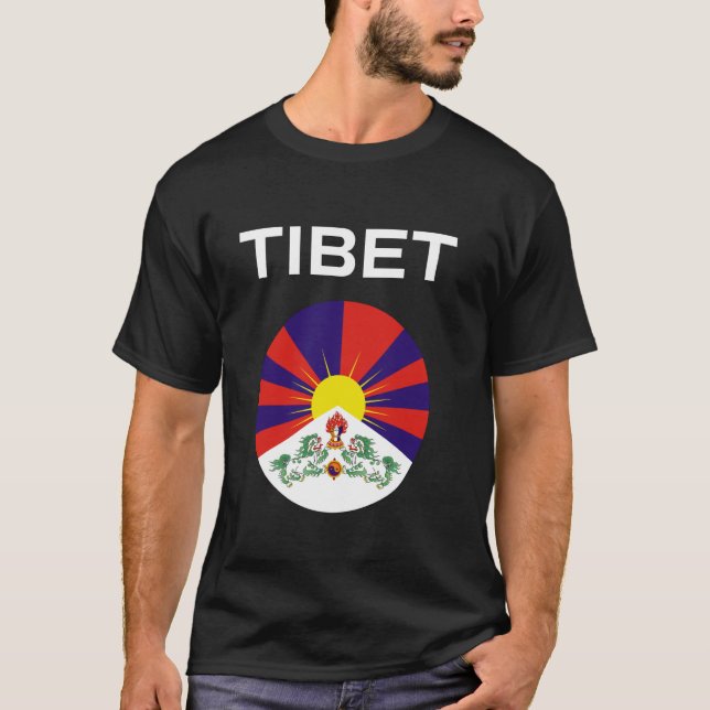 Camiseta Bandeira do Tibete Moderna (Frente)