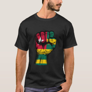 Camiseta Bandeira do Togo Punho Raízes Togolesas Orgulho To