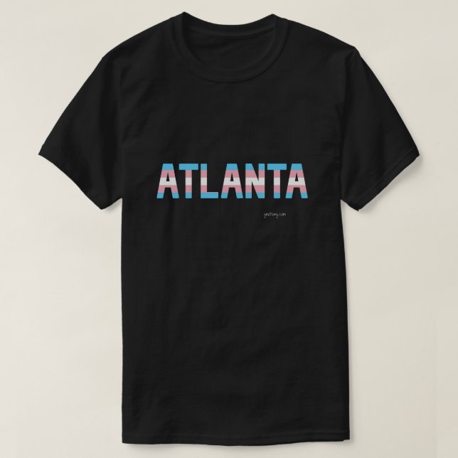 Camiseta Bandeira do Transgênero do Orgulho Atlanta (Frente do Design)