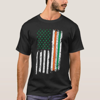 Camiseta Bandeira do Trevo Americano Irlandês Dia de Paddy