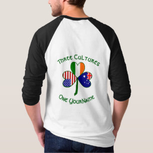 Camiseta Bandeira do Trevo Australiano Irlandês Americano P