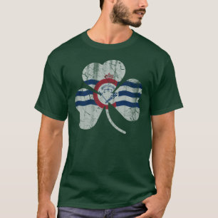 Camiseta Bandeira do trevo da bandeira de Cincinnati