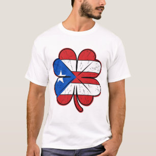 Camiseta Bandeira do Trevo de Porto Rico Ilustração Vetoria