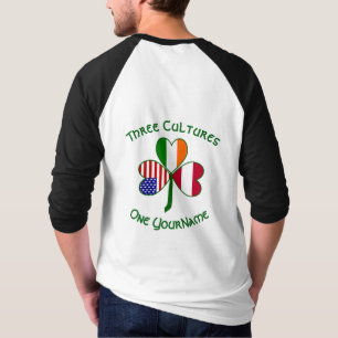 Camiseta Bandeira do Trevo Personalizada Austríaco Irlandês