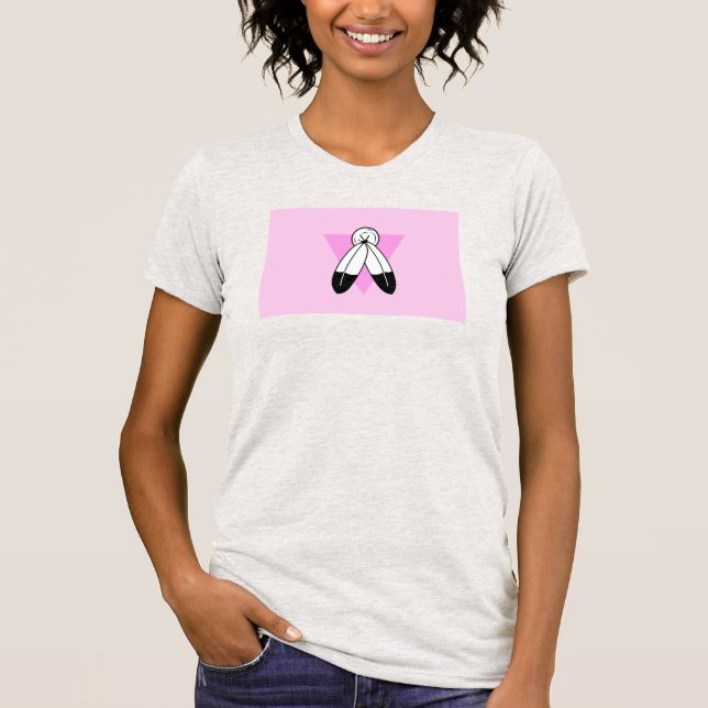 Camiseta Bandeira do Triângulo Rosa Two-Spirit (Frente)