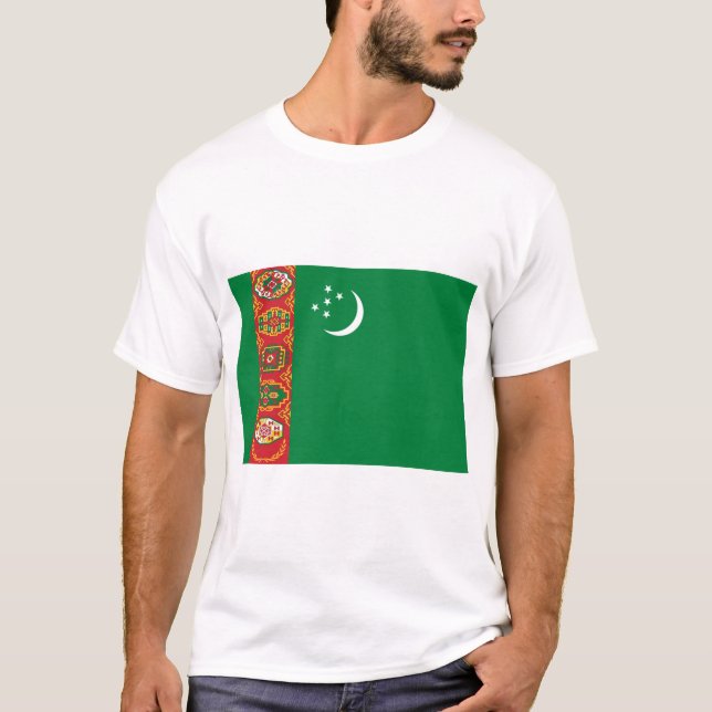 Camiseta Bandeira do Turquemenistão (Frente)