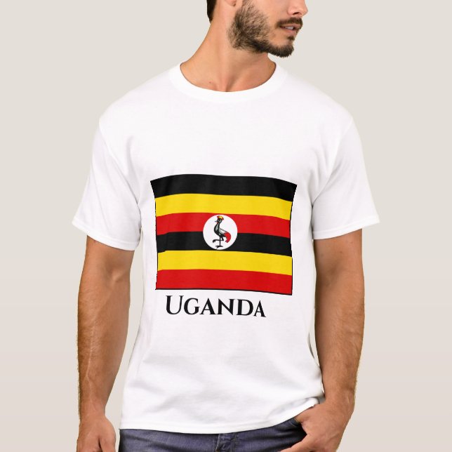 Camiseta Bandeira do Uganda (Frente)