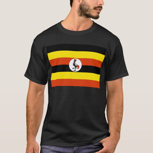 Camiseta Bandeira do Uganda (Frente)