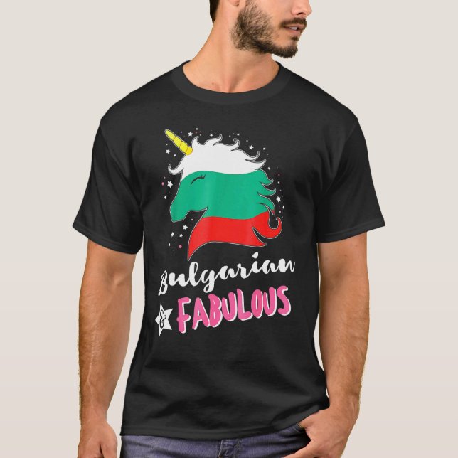 Camiseta Bandeira do Unicórnio búlgaro Bulgária (Frente)