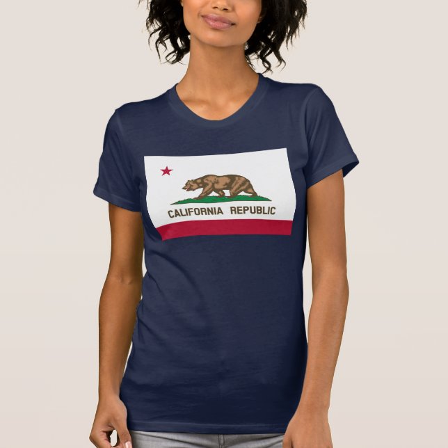 Camiseta Bandeira do Urso da República da Califórnia: Calif (Frente)