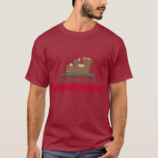 Camiseta Bandeira do urso de ursinho de Califórnia