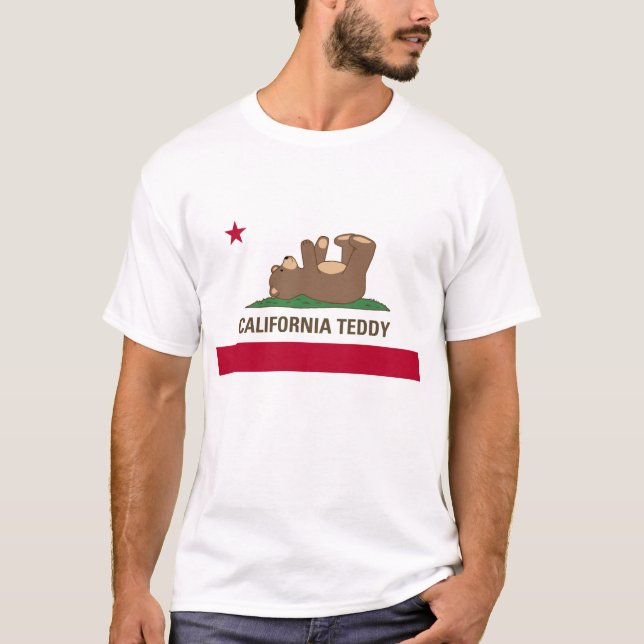Camiseta Bandeira do urso de ursinho de Califórnia (Frente)