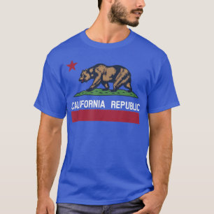Camiseta Bandeira do Urso Simples da República da Califórni