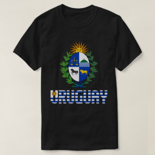 Camiseta Bandeira do Uruguai e Brasão de Armas Patriótico