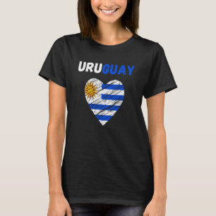 Camiseta Bandeira do Uruguai Feriado do Coração Uruguai Ban