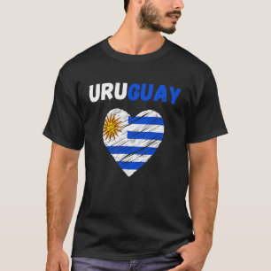 Camiseta Bandeira do Uruguai Feriado do Coração Uruguai Ban