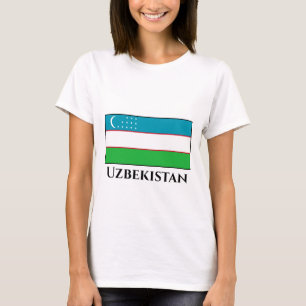 Camiseta Bandeira do Usbequistão