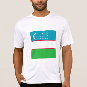 Camiseta bandeira do Usbequistão