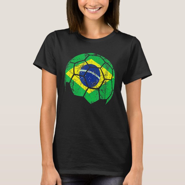 Camiseta Bandeira do Ventilador da Equipe Brasileira de Fut (Frente)