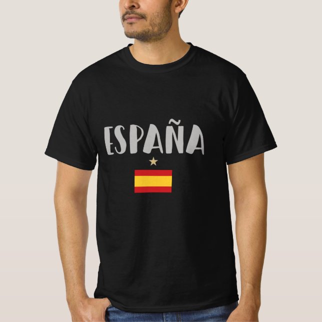 Camiseta Bandeira do Ventilador de Futebol do espanha (Frente)