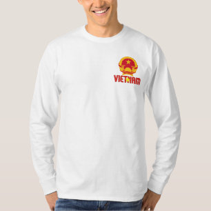 Camiseta Bandeira do Vietname e Casaco de Armas Patriótica