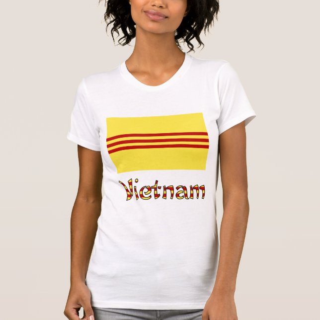 Camiseta Bandeira do Vietname e do Vietname do Sul (Frente)