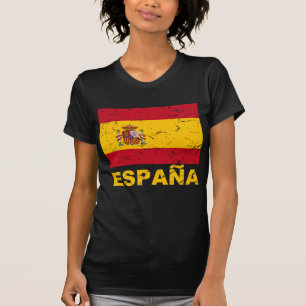 Camiseta Bandeira do vintage da espanha