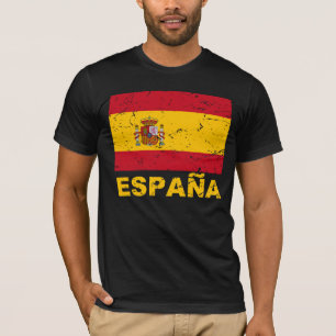 Camiseta Bandeira do vintage da espanha