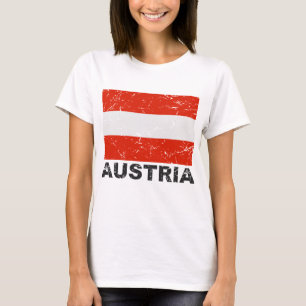Camiseta Bandeira do vintage de Áustria