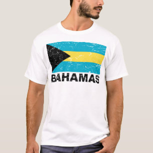 Camiseta Bandeira do vintage de Bahamas