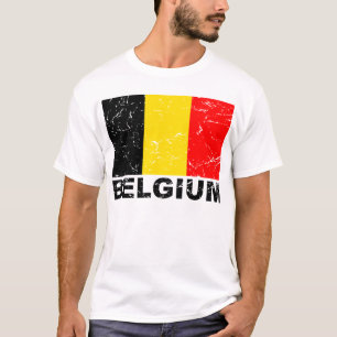 Camiseta Bandeira do vintage de Bélgica