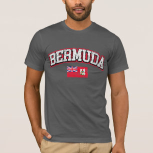 Camiseta Bandeira do vintage de Bermuda