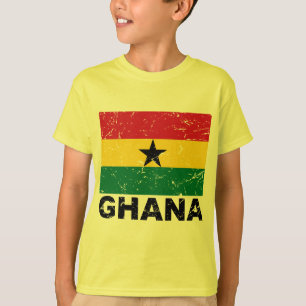 Camiseta Bandeira do vintage de Ghana