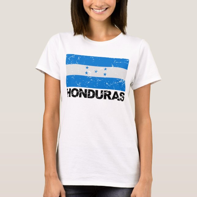 Camiseta Bandeira do vintage de Honduras (Frente)