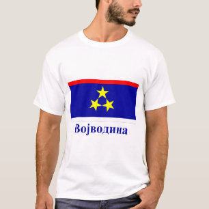 Camiseta Bandeira do Vojvodina com nome em sérvio