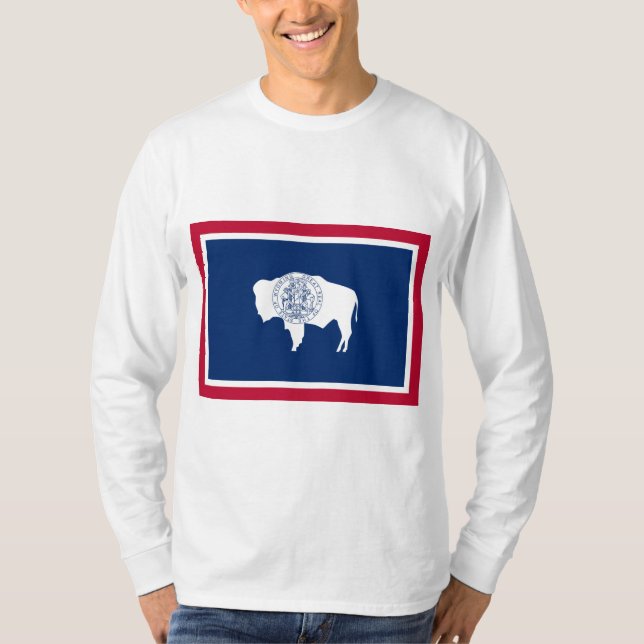 Camiseta Bandeira do Wyoming (Frente)