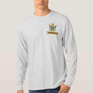 Camiseta Bandeira do Zimbábue e Brasão de Armas Patriótico