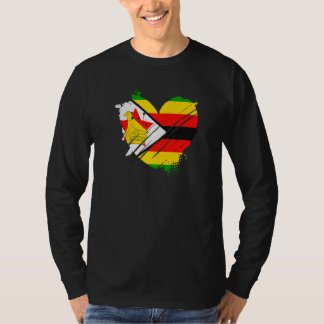 Camiseta Bandeira do Zimbábue Eu amo Está no meu DNA Zimba