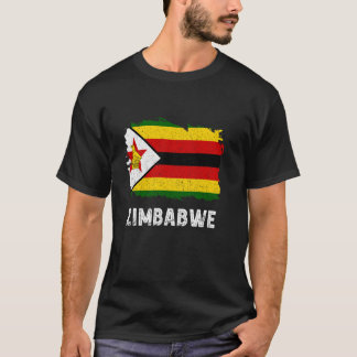 Camiseta Bandeira do Zimbábue Raízes Zimbabuenses Vintage Z