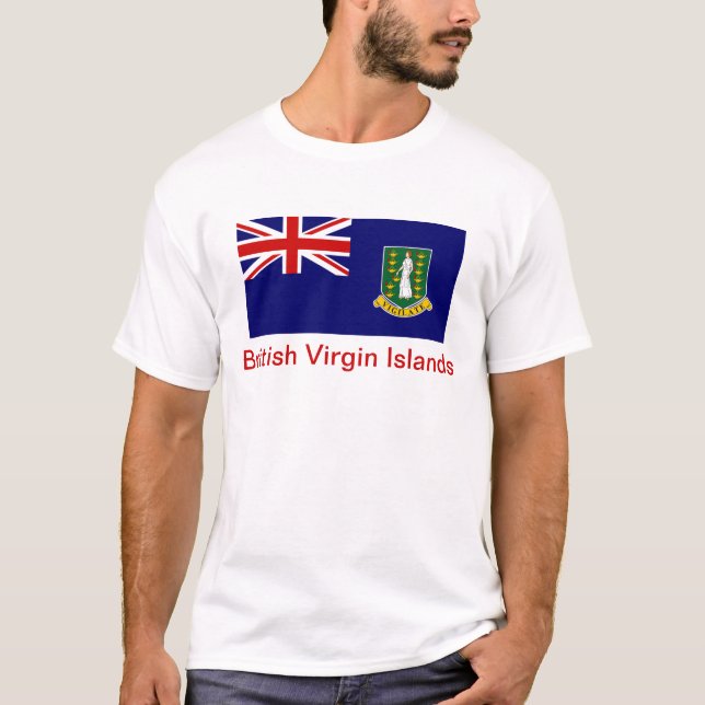 Camiseta Bandeira dos British Virgin Islands (Frente)