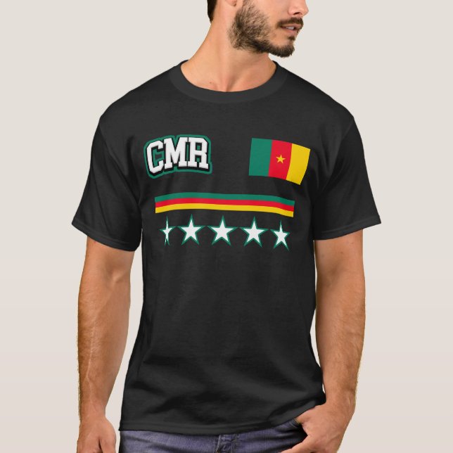 Camiseta Bandeira dos Camarões (Frente)