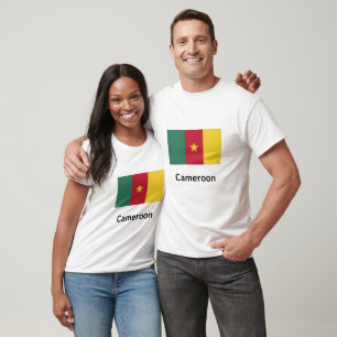 Camiseta Bandeira dos Camarões