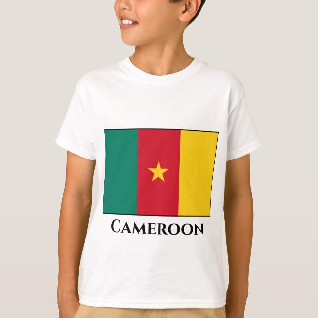 Camiseta Bandeira dos Camarões (Frente)