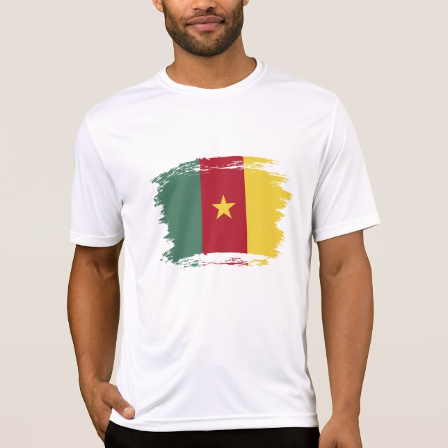 Camiseta Bandeira dos Camarões (Frente)