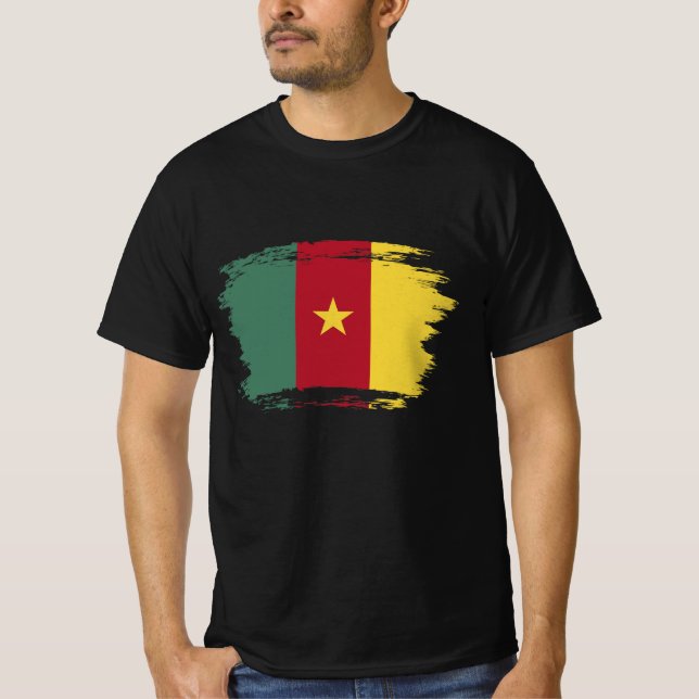 Camiseta Bandeira dos Camarões (Frente)