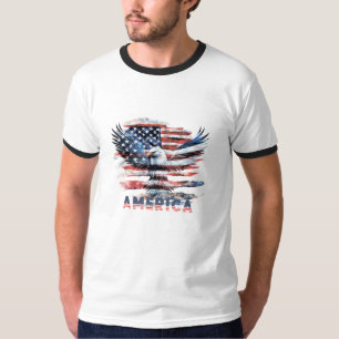 Camiseta Bandeira dos Estados Unidos. América