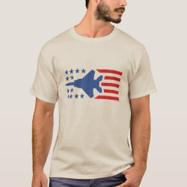 Camiseta Bandeira dos Estados Unidos azul vermelha do avião
